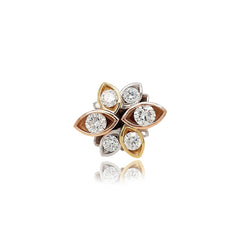 2.09CT AFRICAN EARTH FLOWER RING