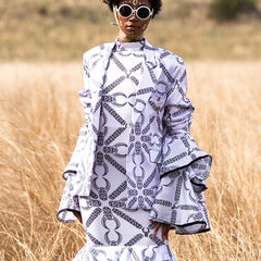 Inkomo Yabenguni Bellsleeve Dress + Blazer