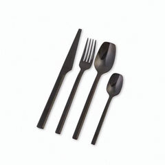 Malta Titanium Black Cutlery 16pc Set
