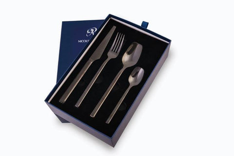 Malta Titanium Black Cutlery 24pc Set