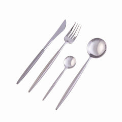 Dubai Stainless Steel & Grey 16pc Cutlery Set