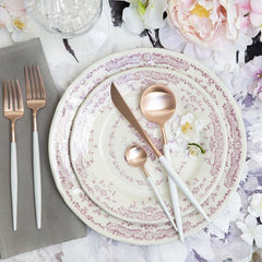 Dubai Rose Gold and white 16pc Cutlery Set