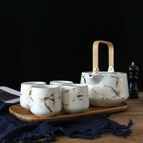 Kintsugi Teapot and Cups
