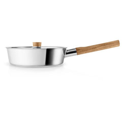 Nordic Kitchen Stainless Steel Sauté Pan with Lid, 24cm