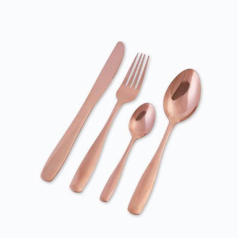 Bella Casa Rose Gold Cutlery 16pc Set